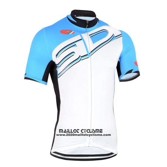 2015 Maillot Ciclismo Castelli SIDI Azur et Blanc Manches Courtes et Cuissard
